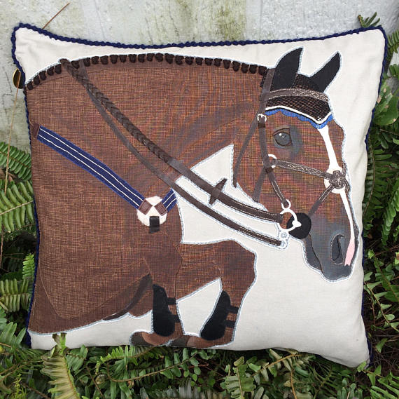custom horse pillow